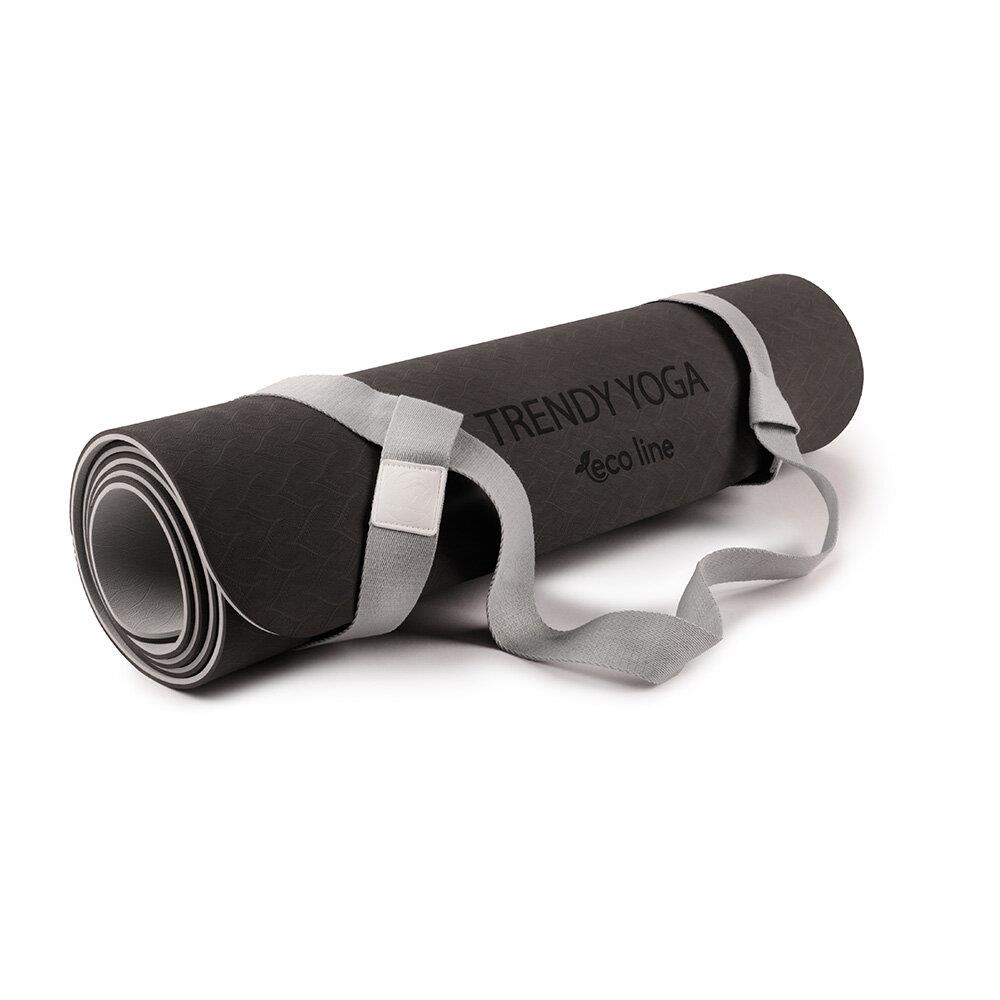 Yogamatte Eco Line Set mit Tragegrut Anthrazit