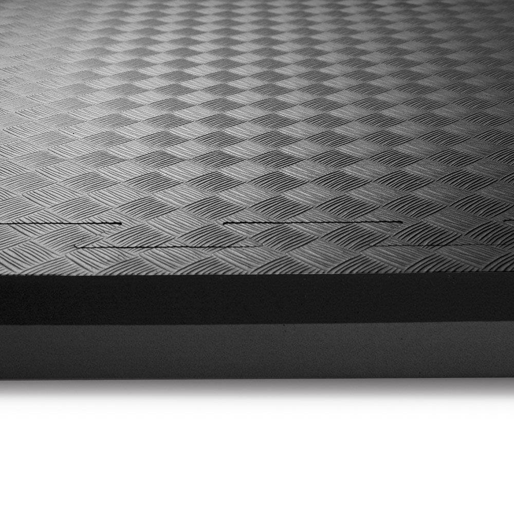 Kampfsportmatte Double Competition Judo Schwarz Grau Detailaufnahme