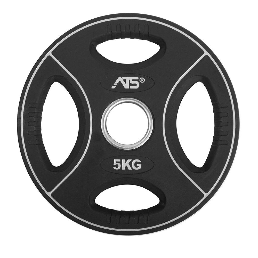 ATS Polyurethan Hantelscheiben schwarz grau 5kg