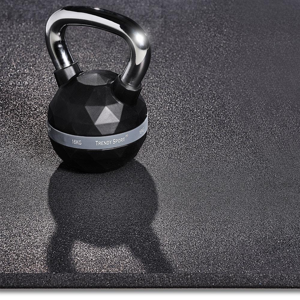 Bodenschutzmatte Gummi Segura Mittelstück Anthrazit mit Kettlebell
