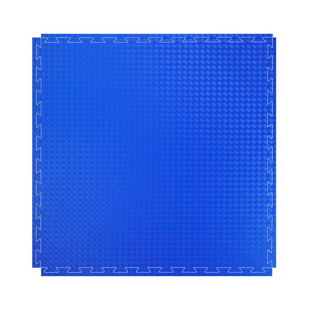 Kampfsportmatte Standard Blau Rot mit Randstuecke