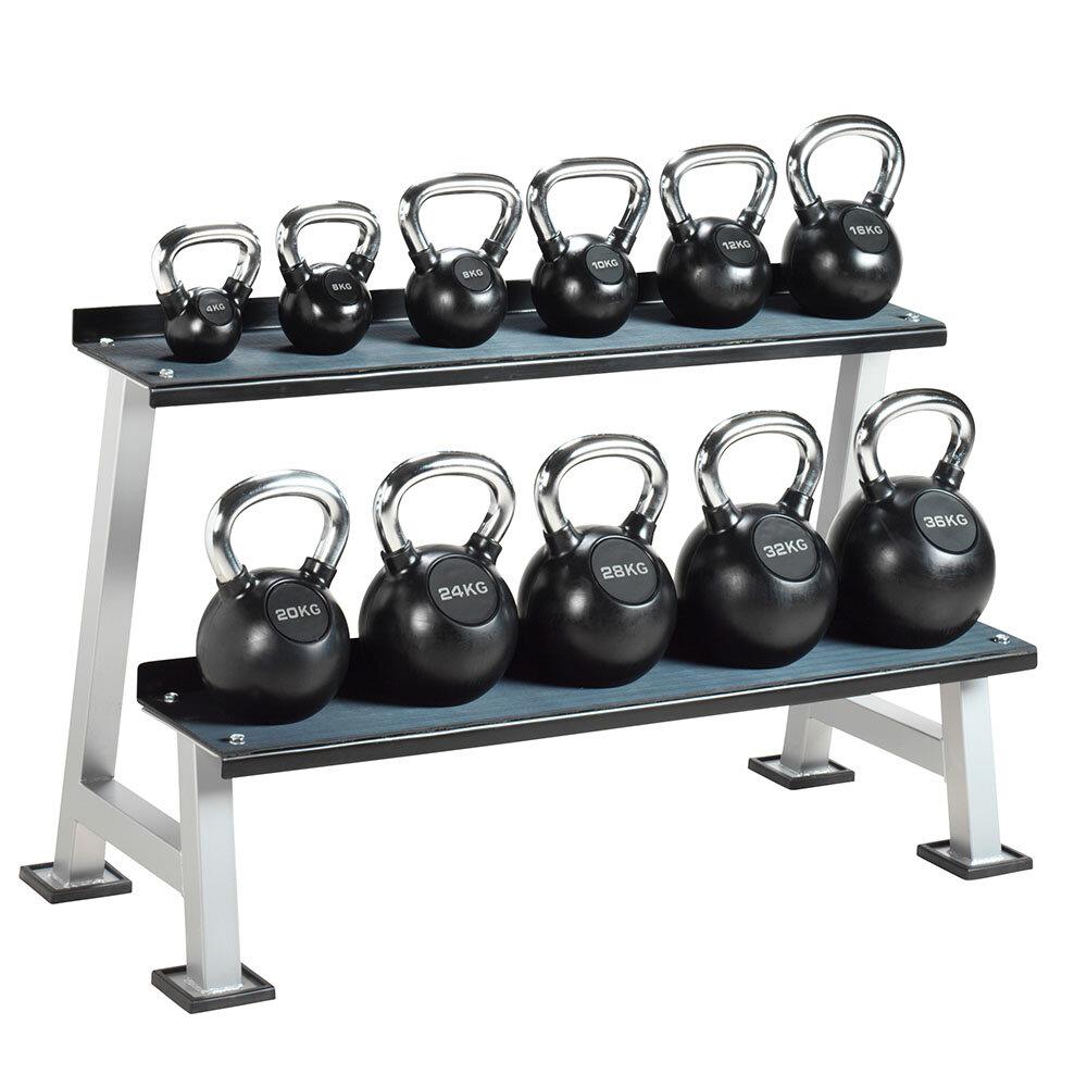 Kettlebell Ständer mit Kettlebells Chrom