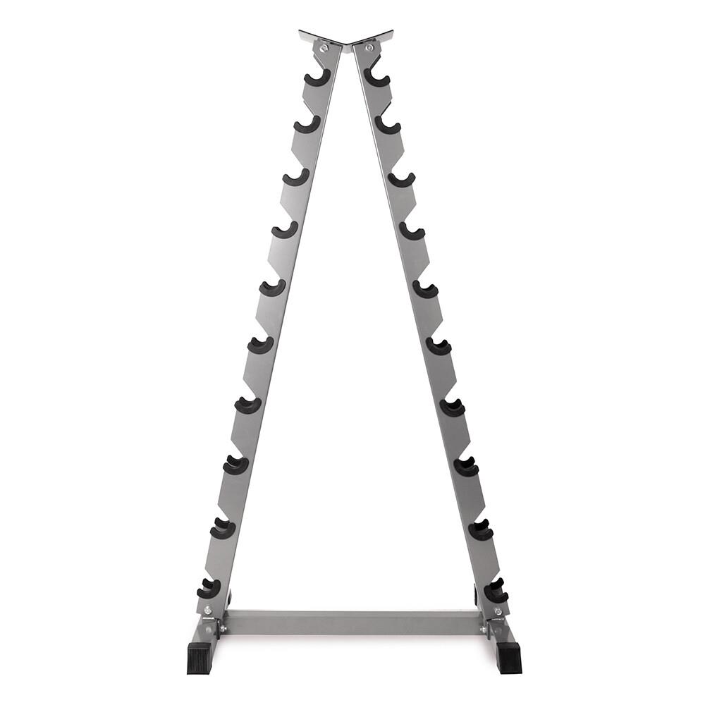 Kurzhantel Aufbewahrung Pyramide Silbergrau